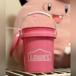 1 COUNT LOWES PINK MINI BUCKET (WITH LID)